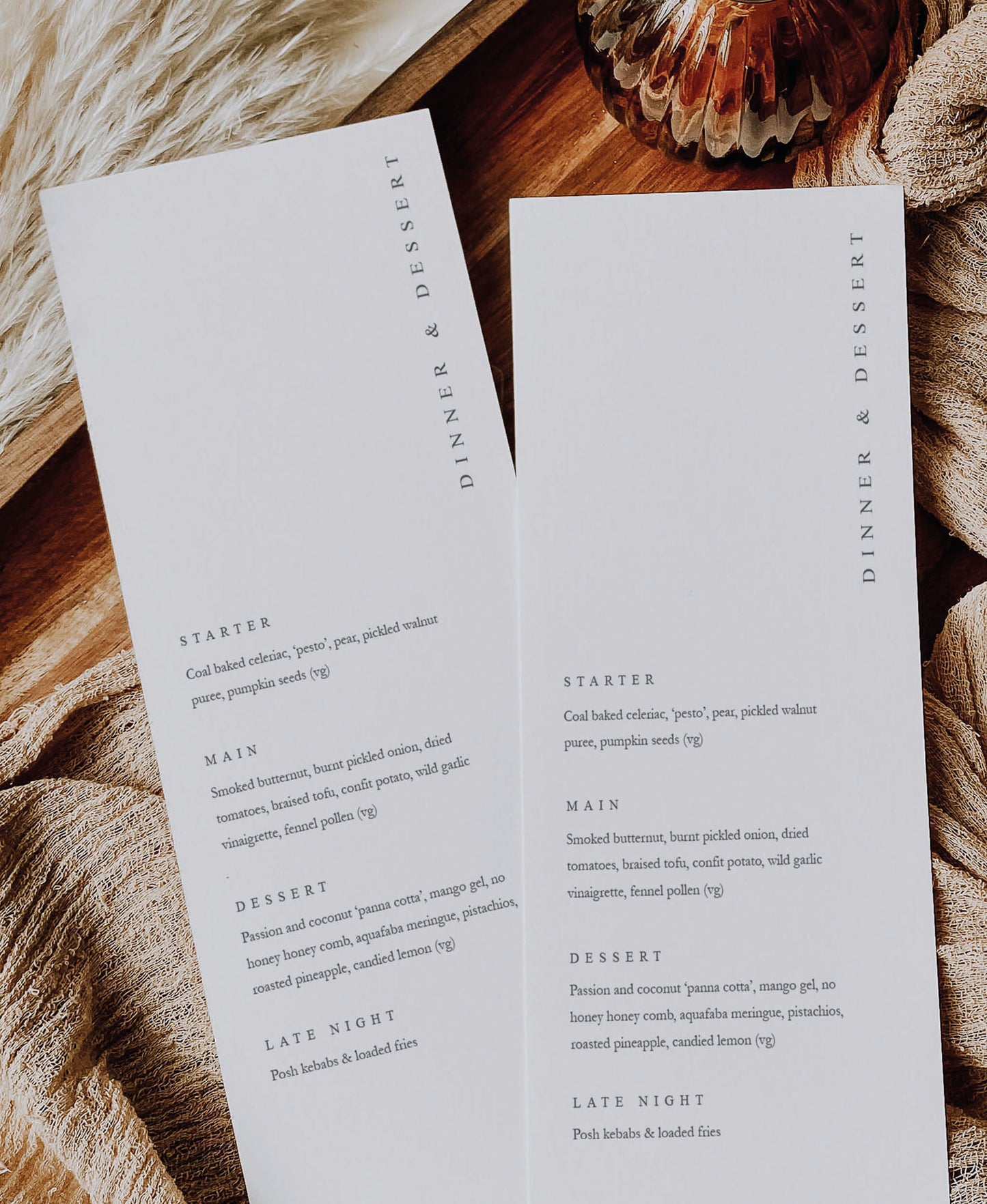 Wedding Menu Cards