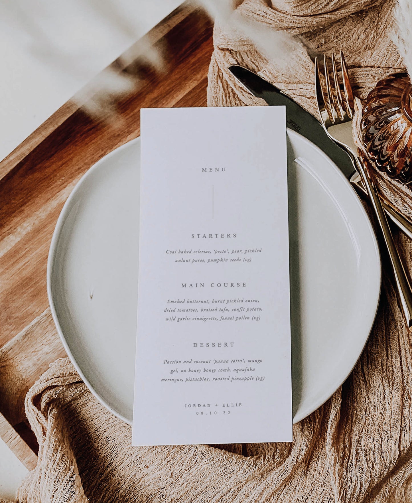 Wedding Menu Cards