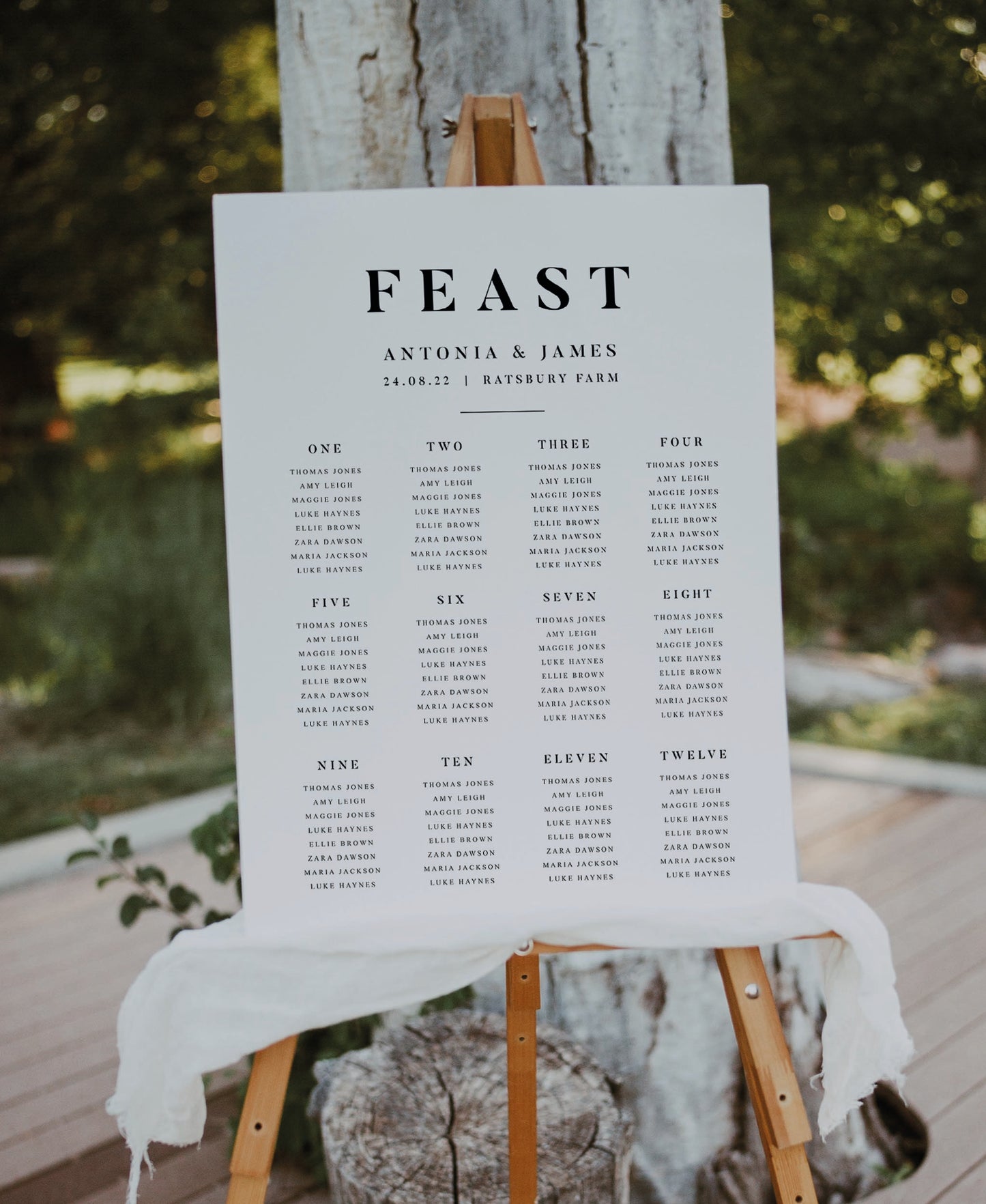 Antonia - Wedding Seating Plan