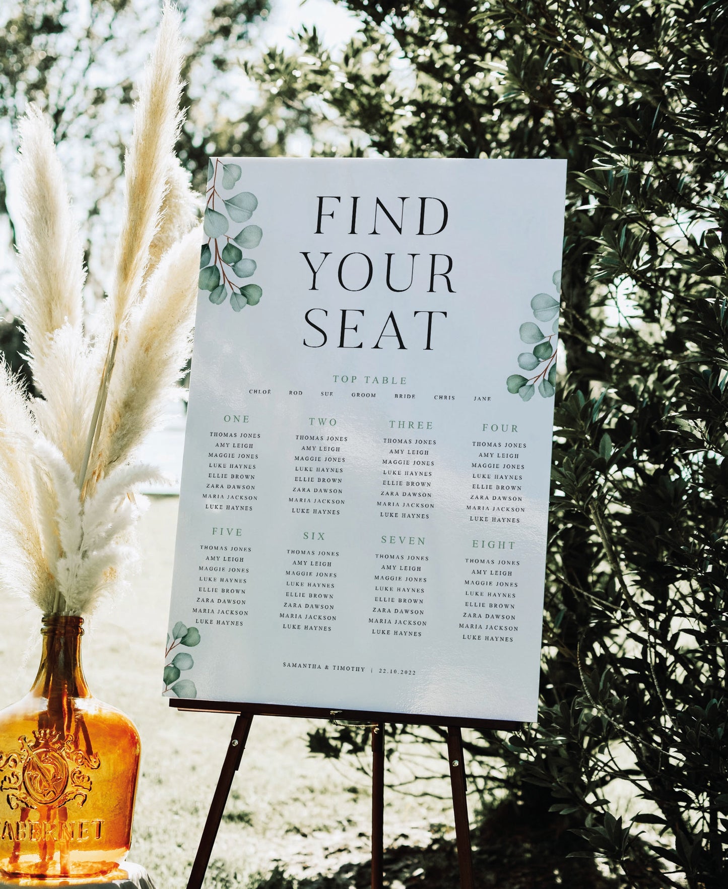 Eucalyptus - Wedding Seating Plan