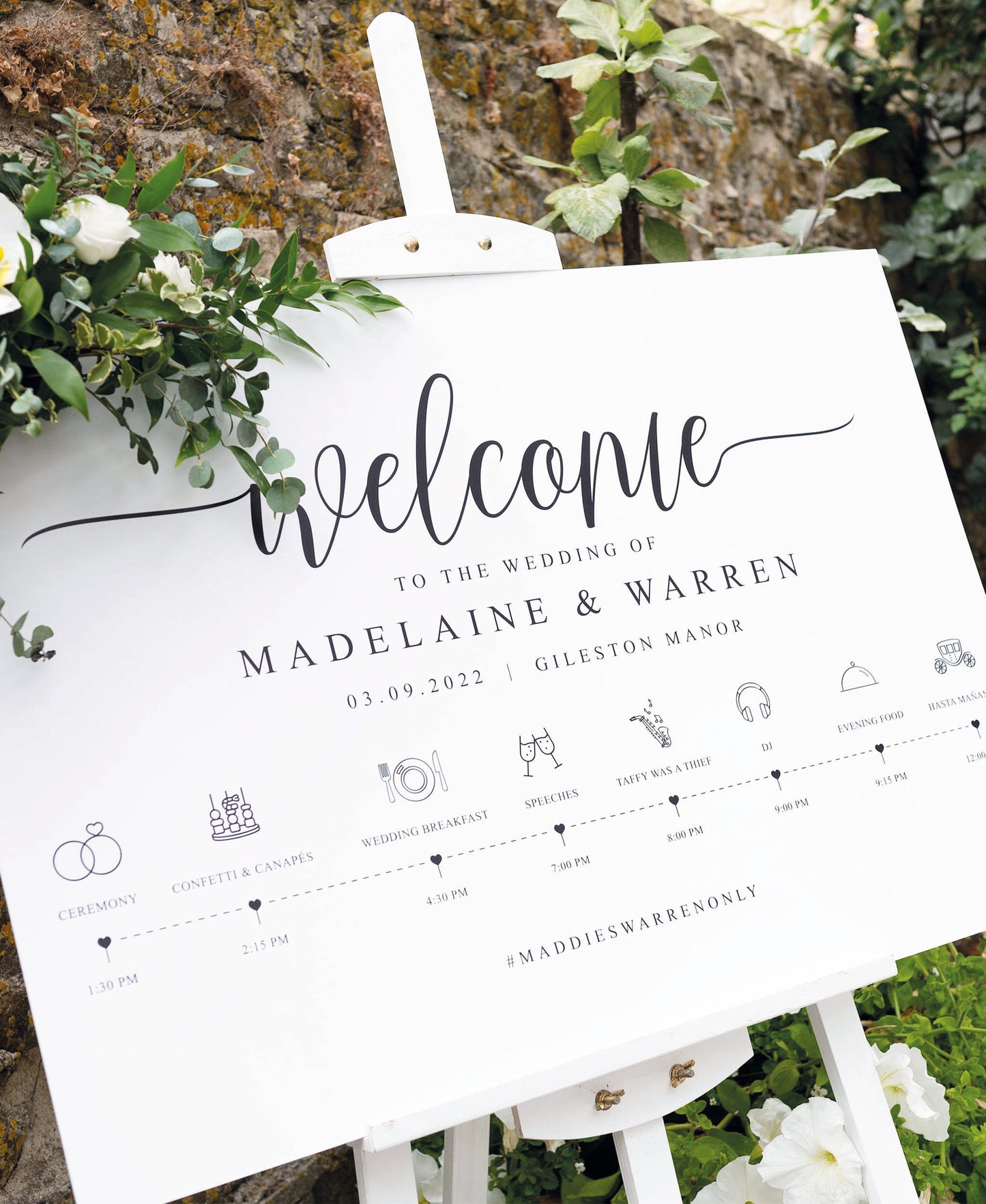 Georgina - Order of Events Sign