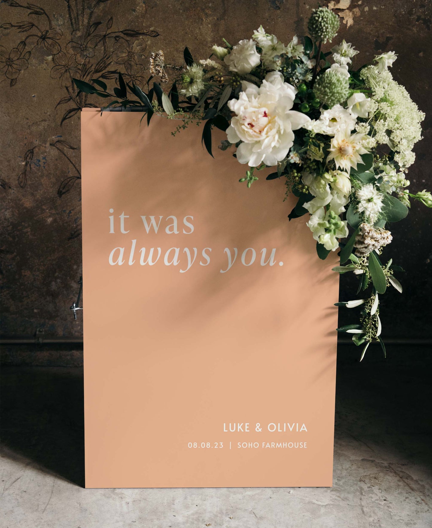 Peachy - Wedding Welcome Sign