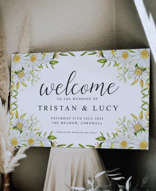 Daisy - Wedding Welcome Sign