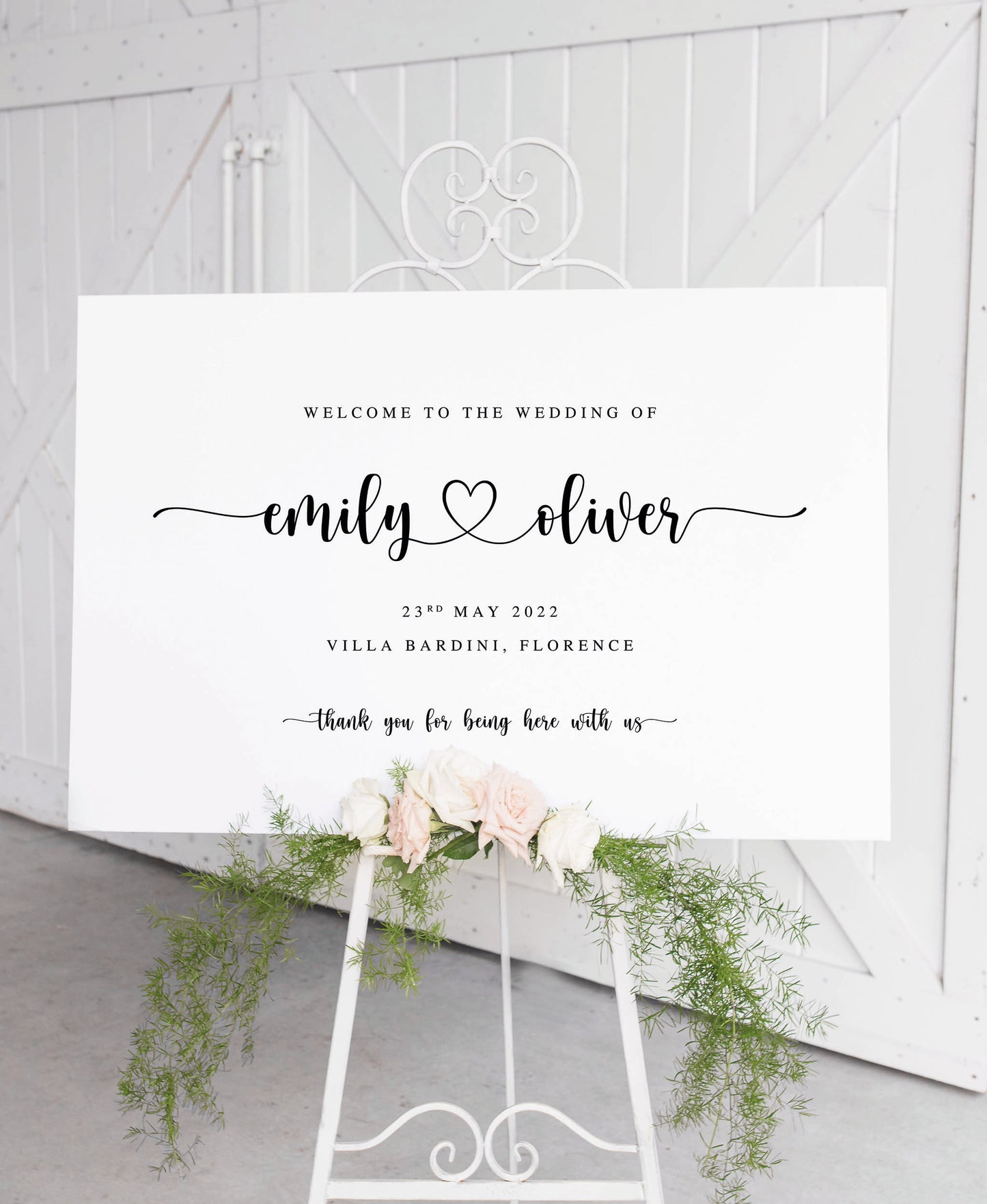 Bella - Wedding Welcome Sign