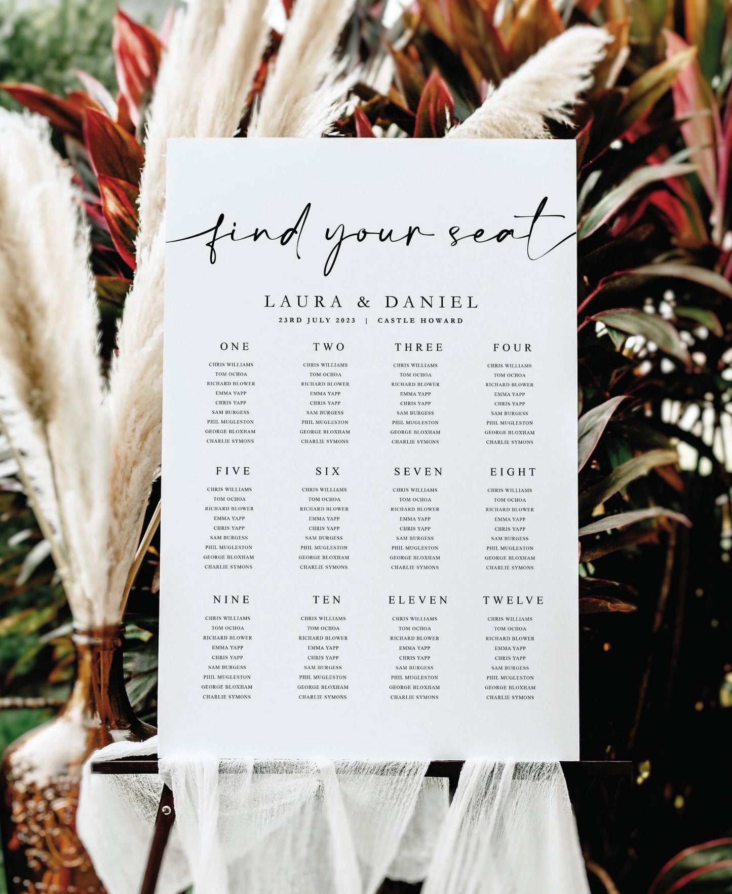 Avery - Wedding Seating Plan