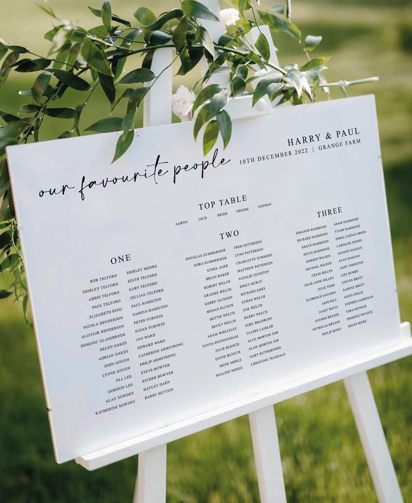 Avery - Wedding Seating Plan