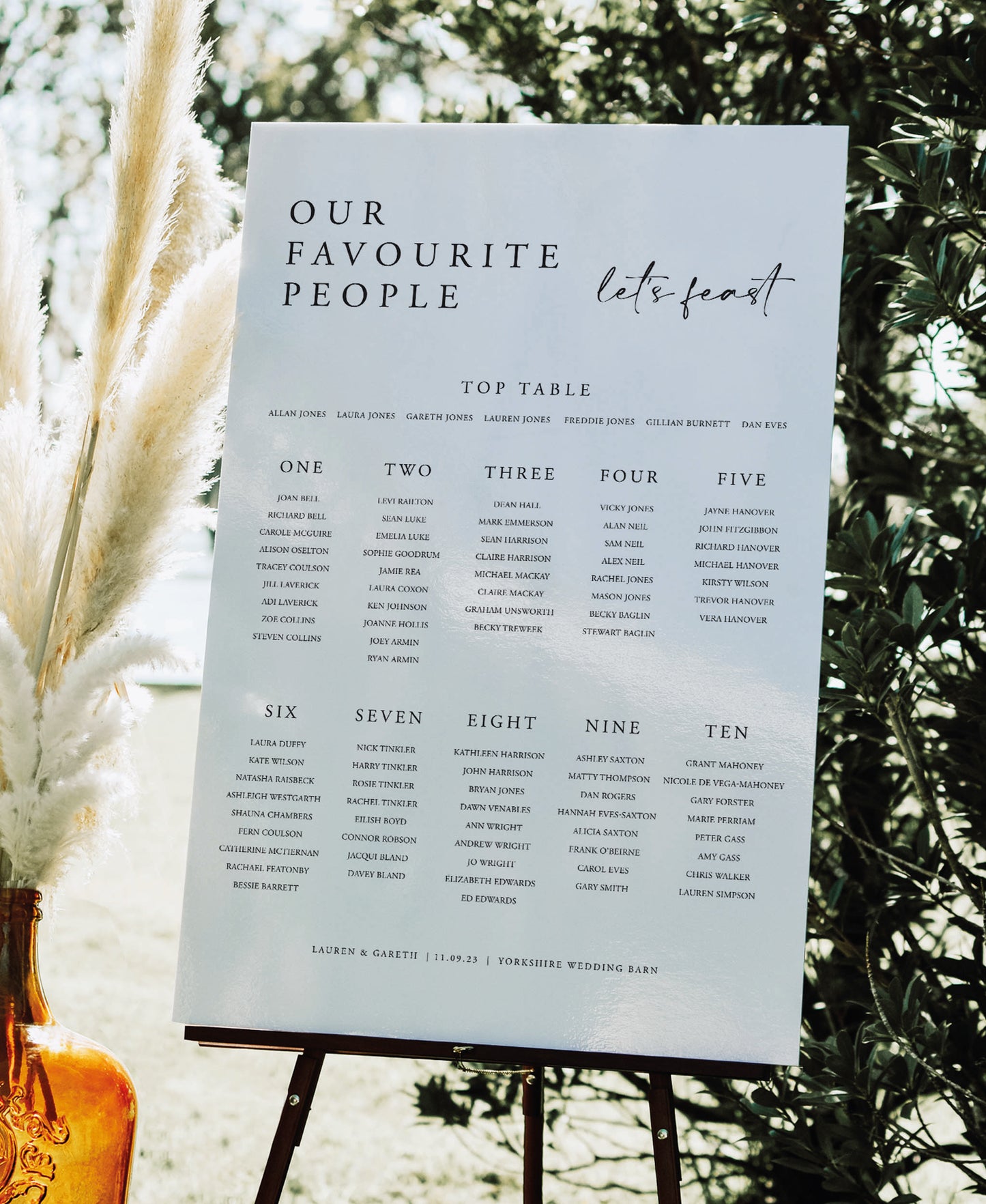 Hazel - Wedding Seating Plan