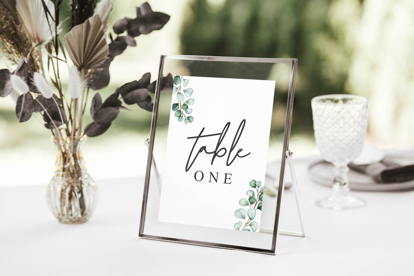 Eucalyptus - Botanical Wedding Table Numbers