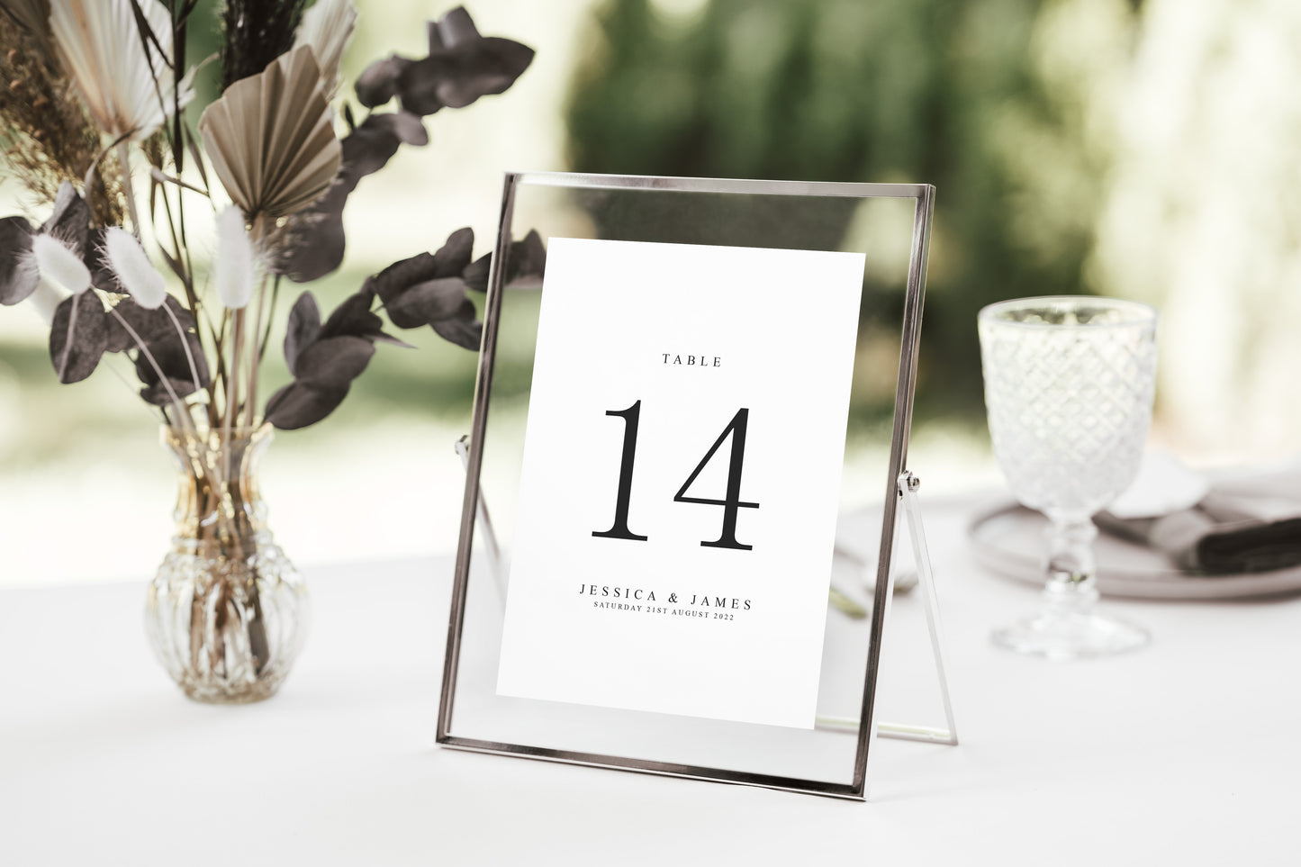 Modern Wedding Table Numbers