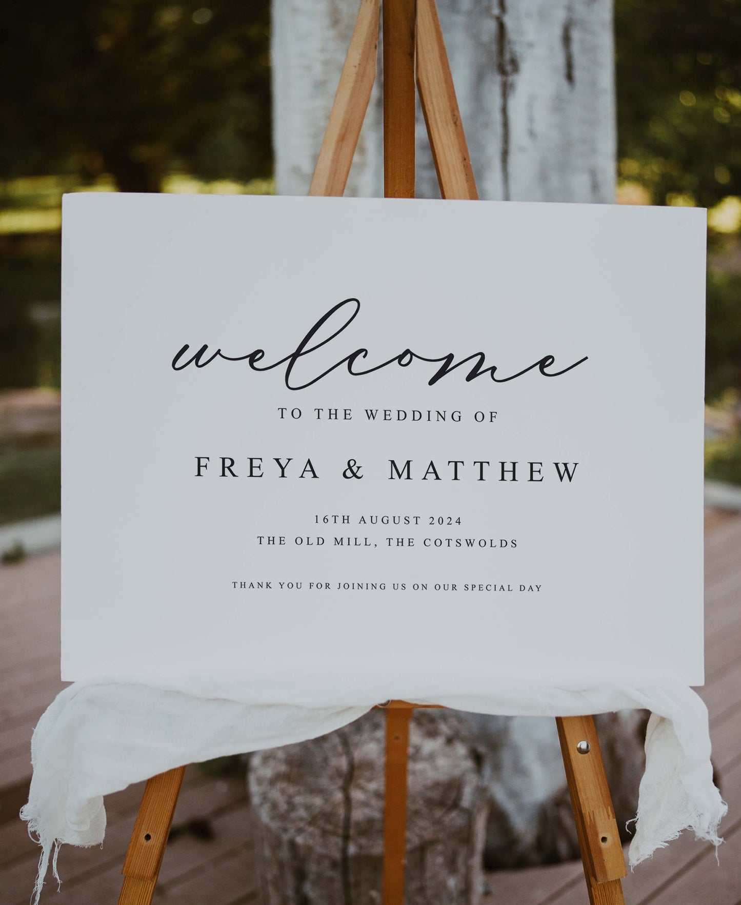 Arla - Wedding Welcome Sign