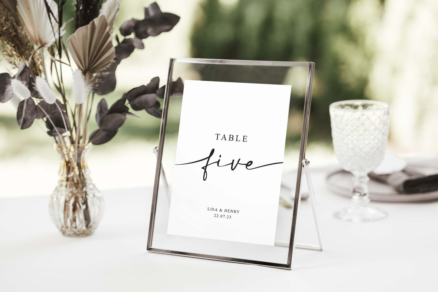 Modern Wedding Table Numbers