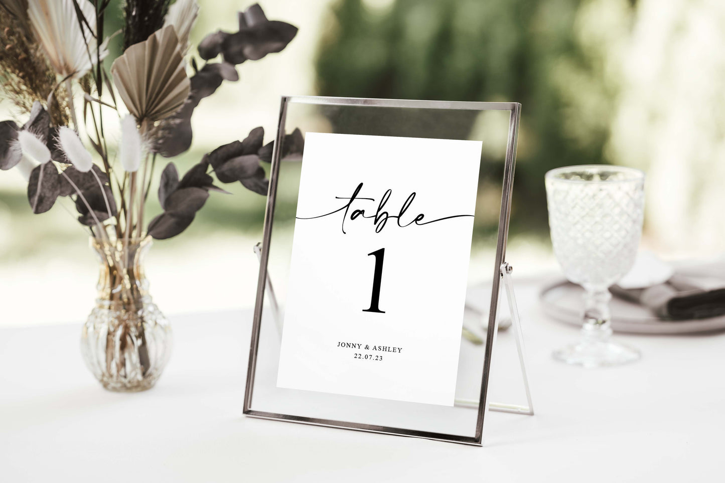 Modern Wedding Table Numbers