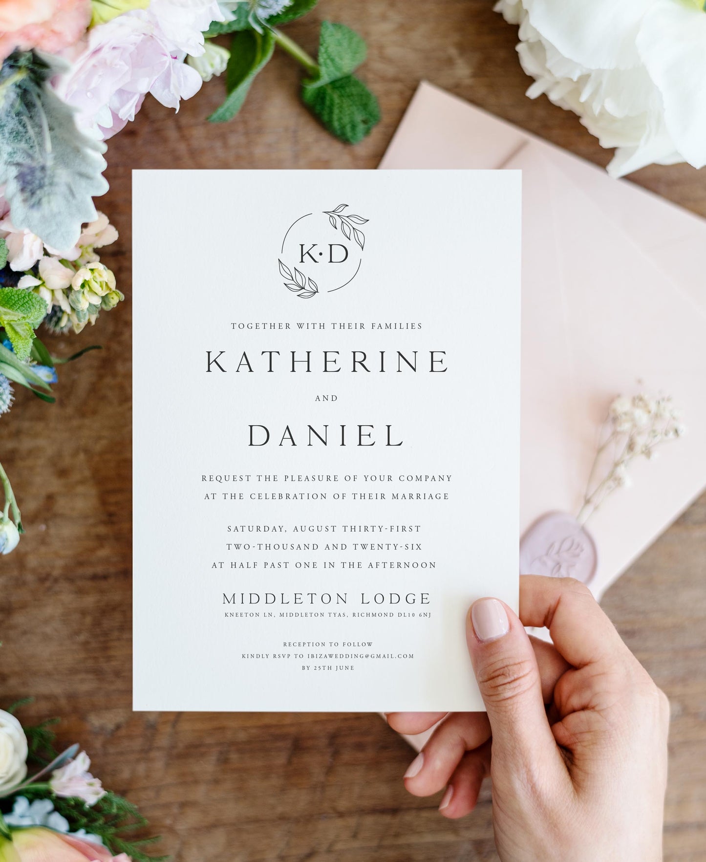 Monogram Wedding Invitation