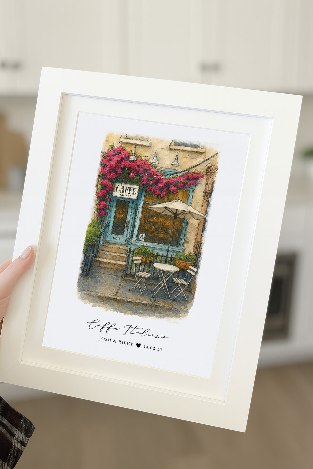 First Date Venue Watercolour Digital Illustration