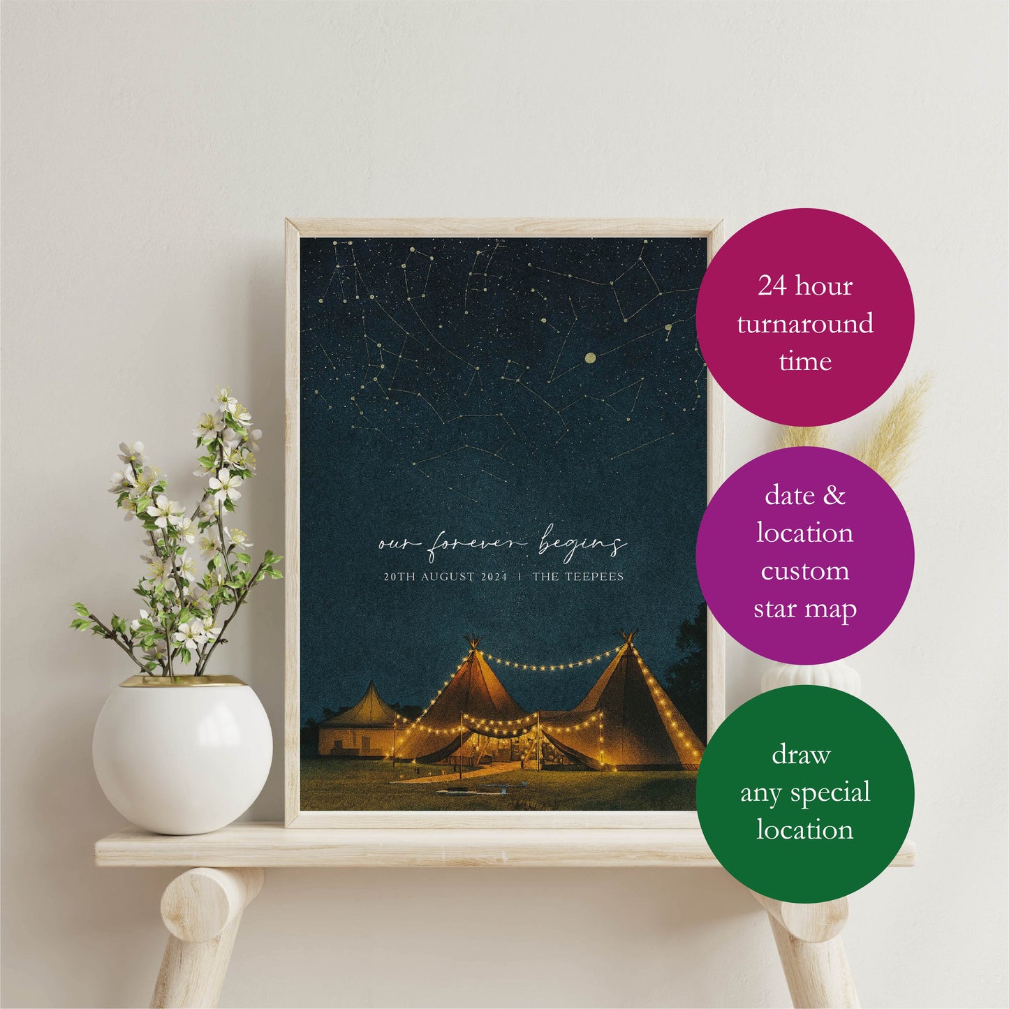 Custom Star Map Print | Personalised Night Sky