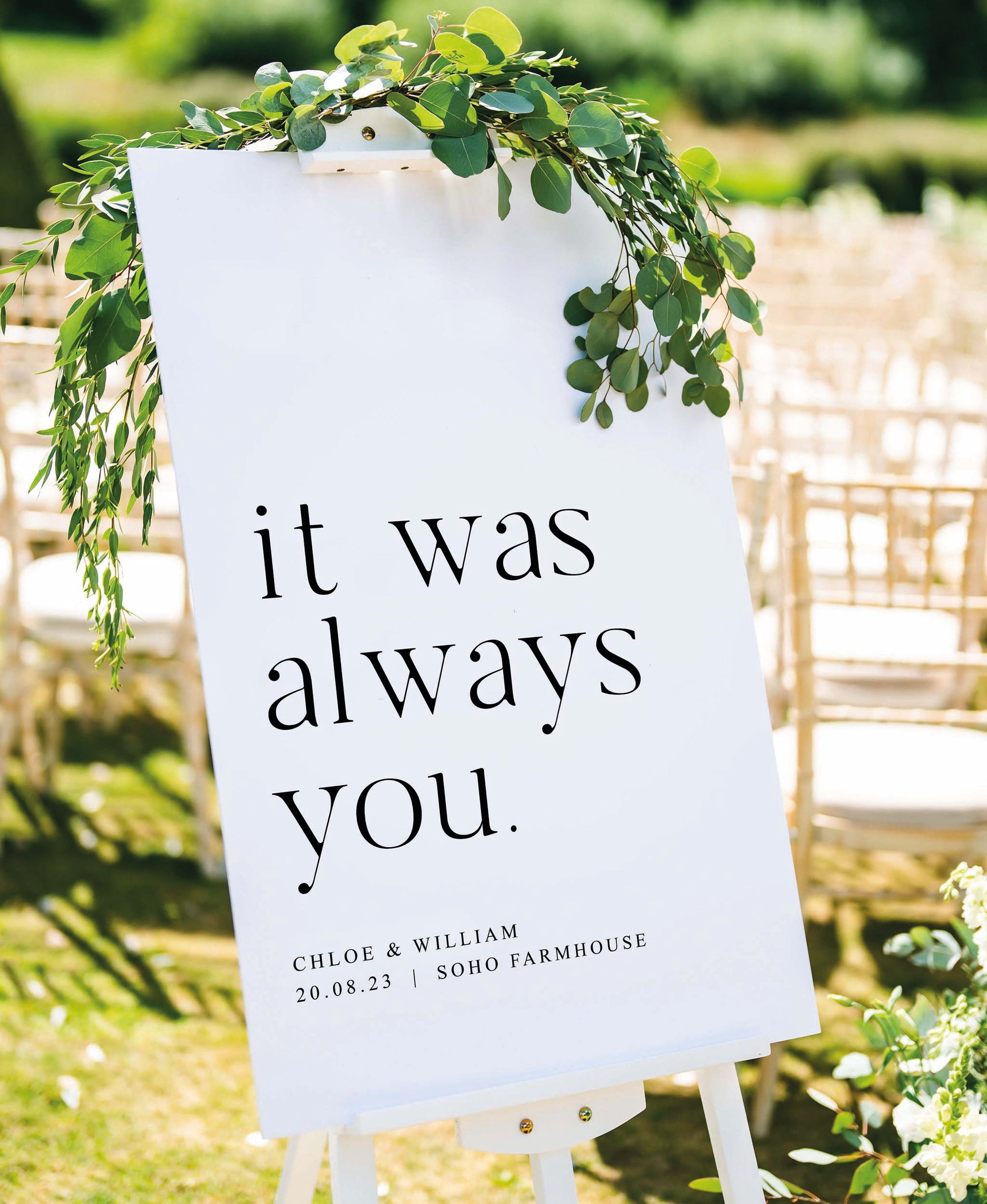 Always You - Wedding Welcome Sign
