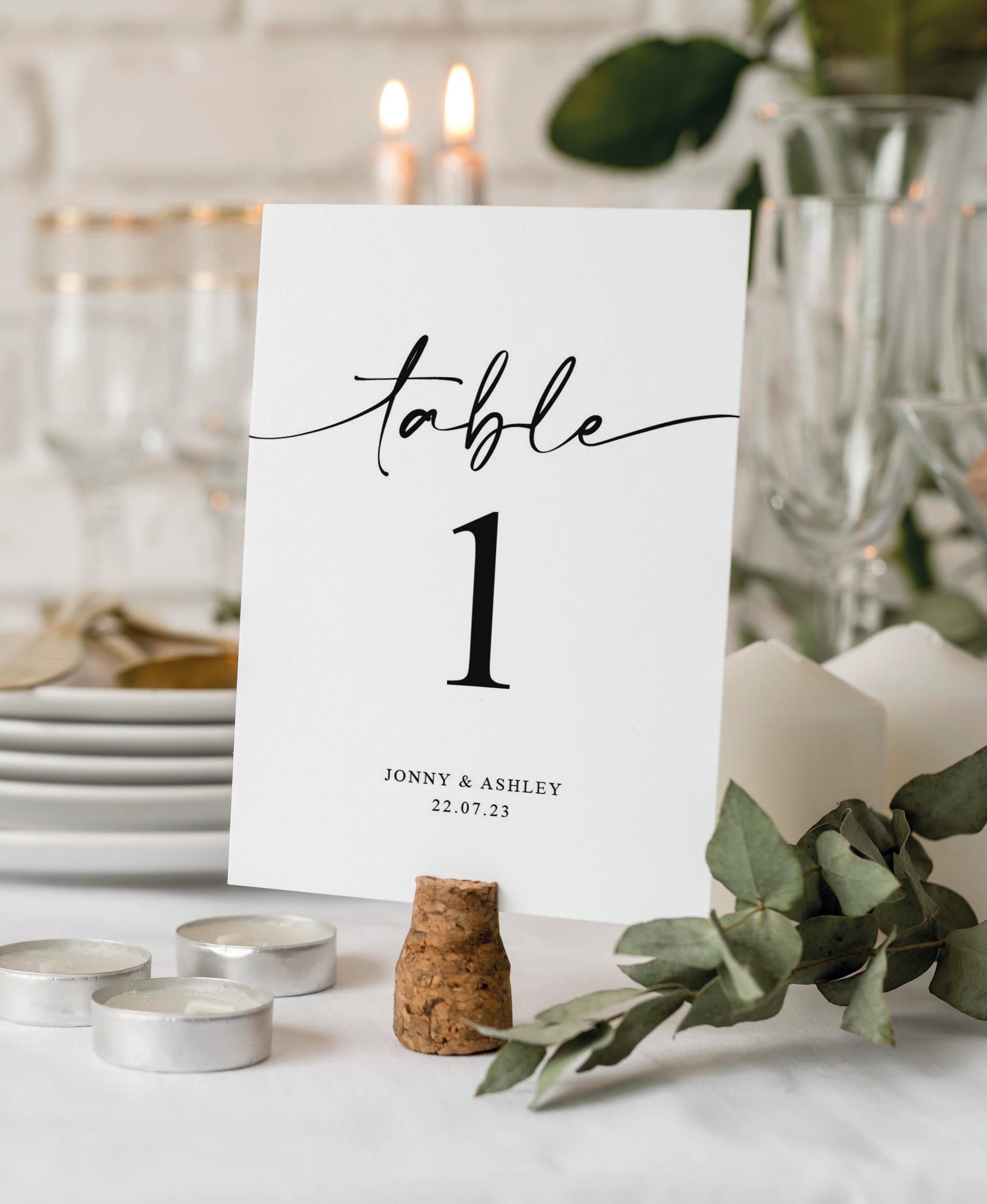 Modern Wedding Table Numbers – The Friendly Paper Co.