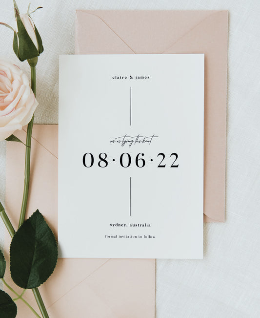 Modern Wedding Save the Date