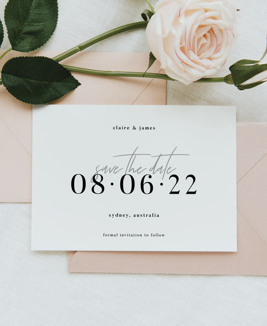 Modern Wedding Save the Date