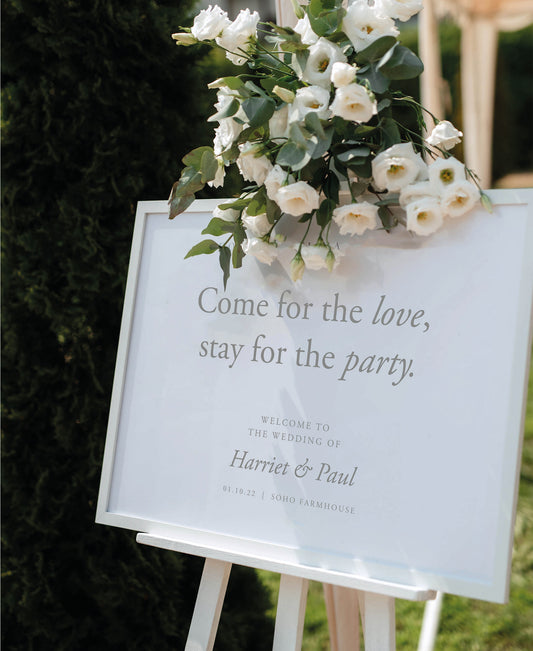 Bluebell - Wedding Welcome Sign