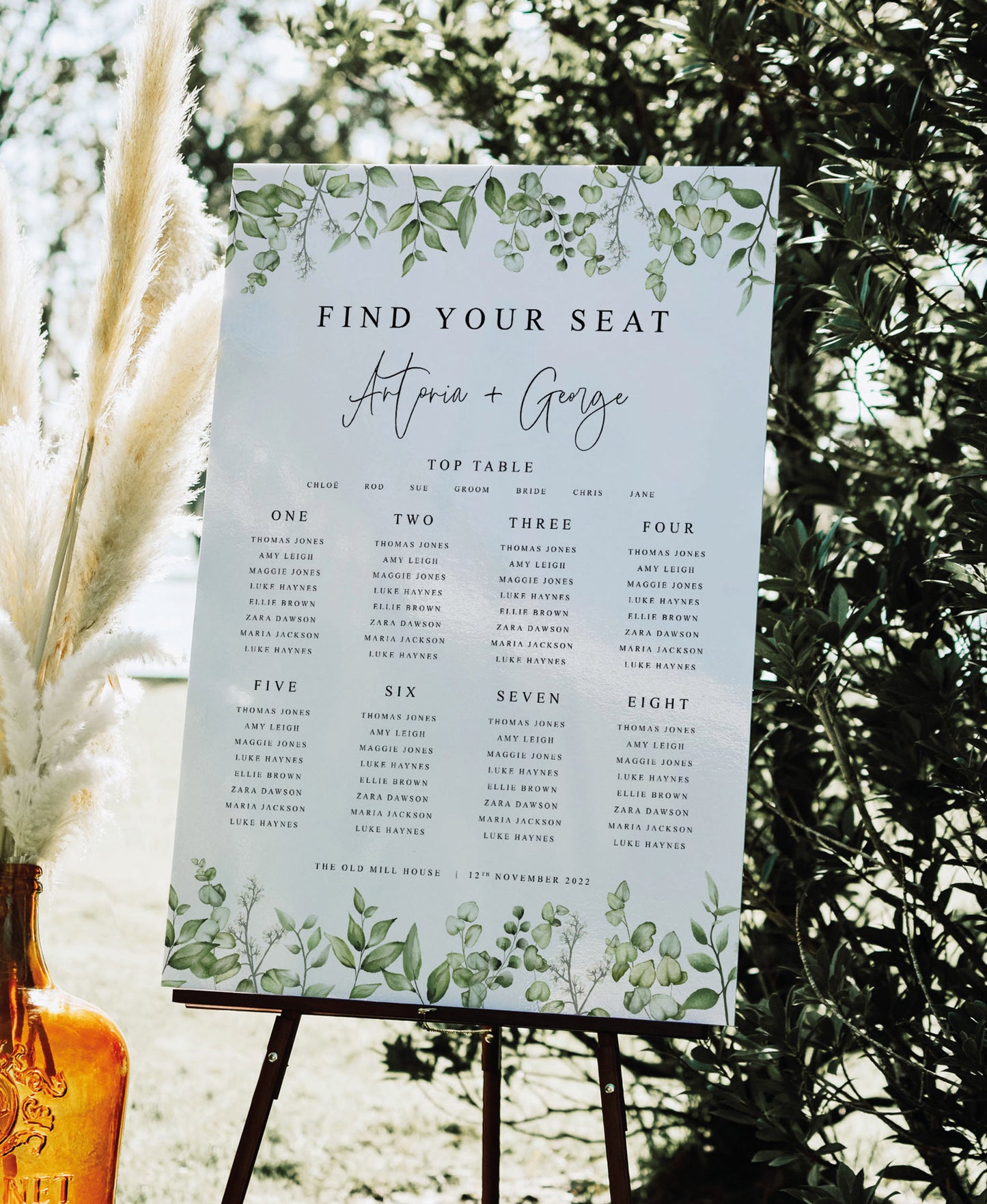 Eucalyptus - Wedding Seating Plan