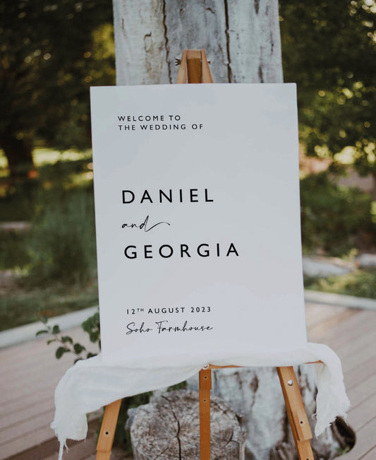 Grace - Wedding Welcome Sign