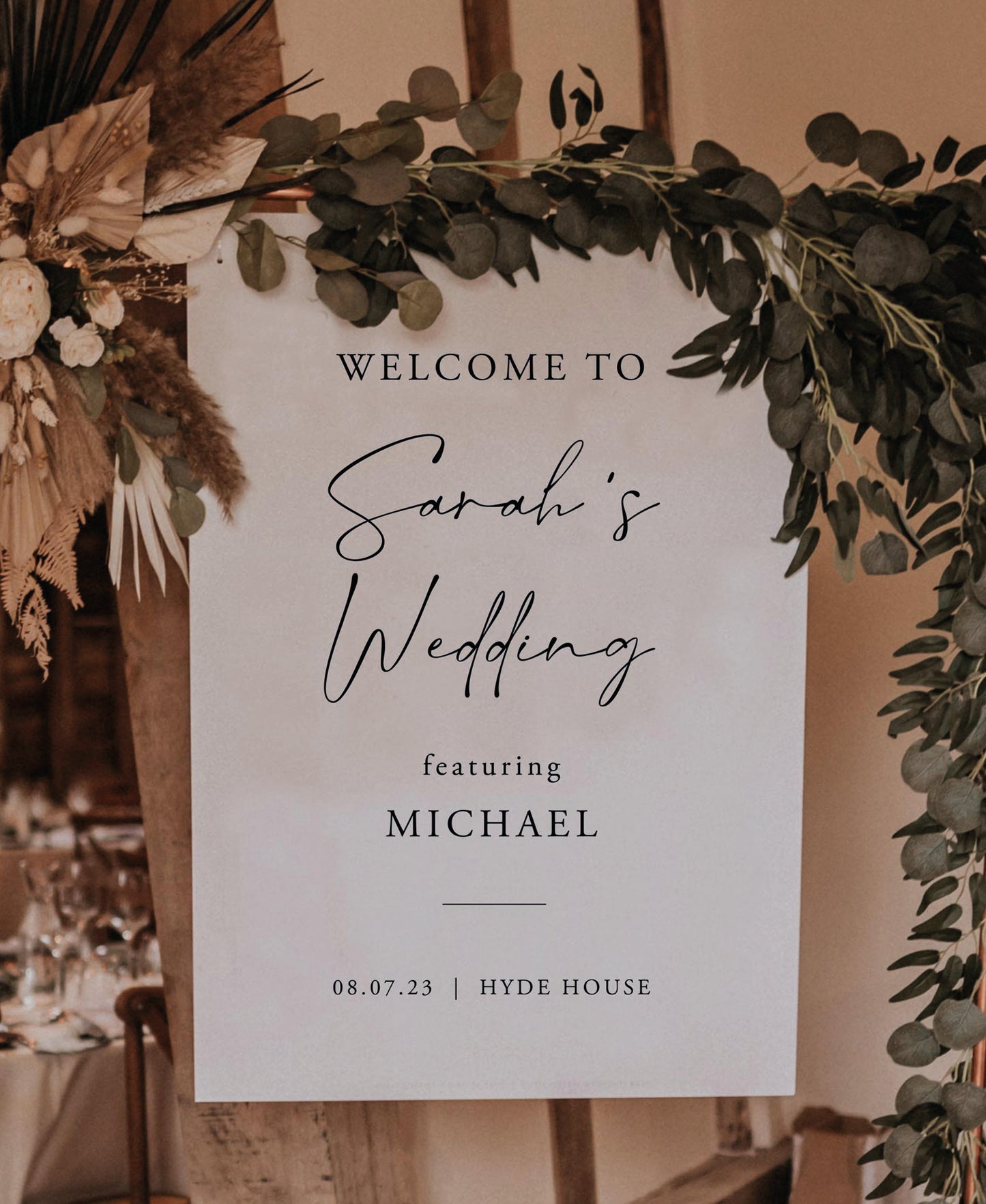 Sweet Pea - Wedding Welcome Sign