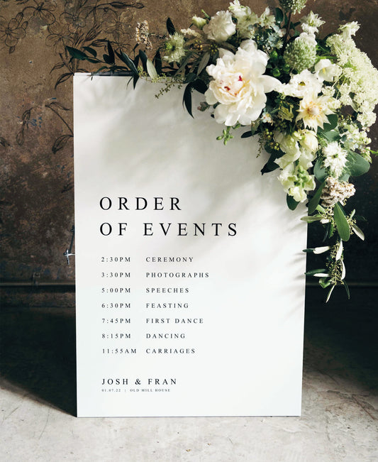 Luna - Order of Events Sign