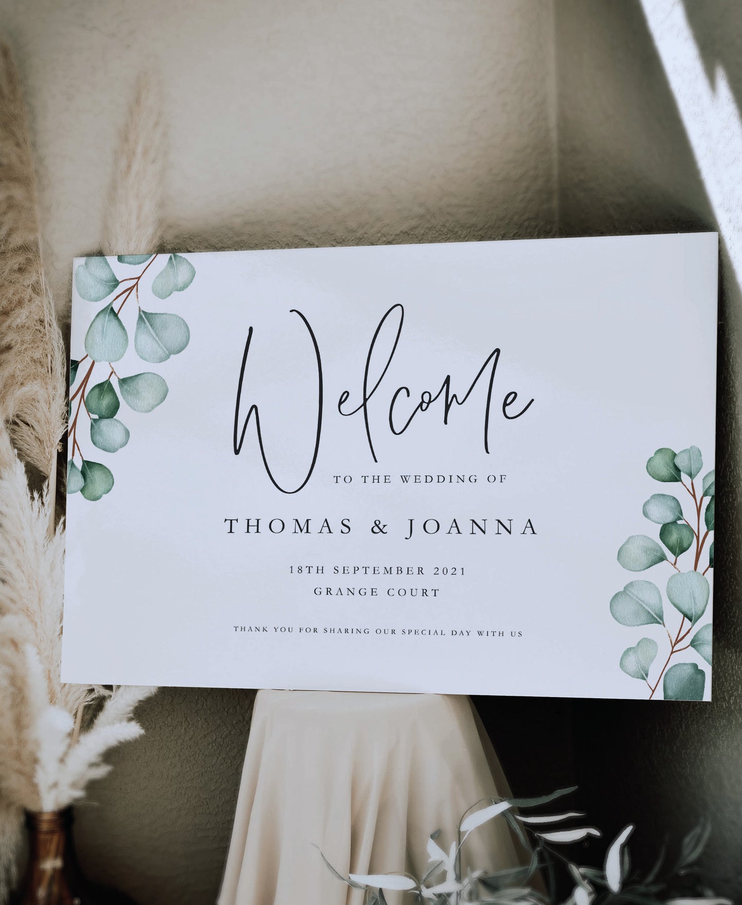 Ophelia - Wedding Welcome Sign