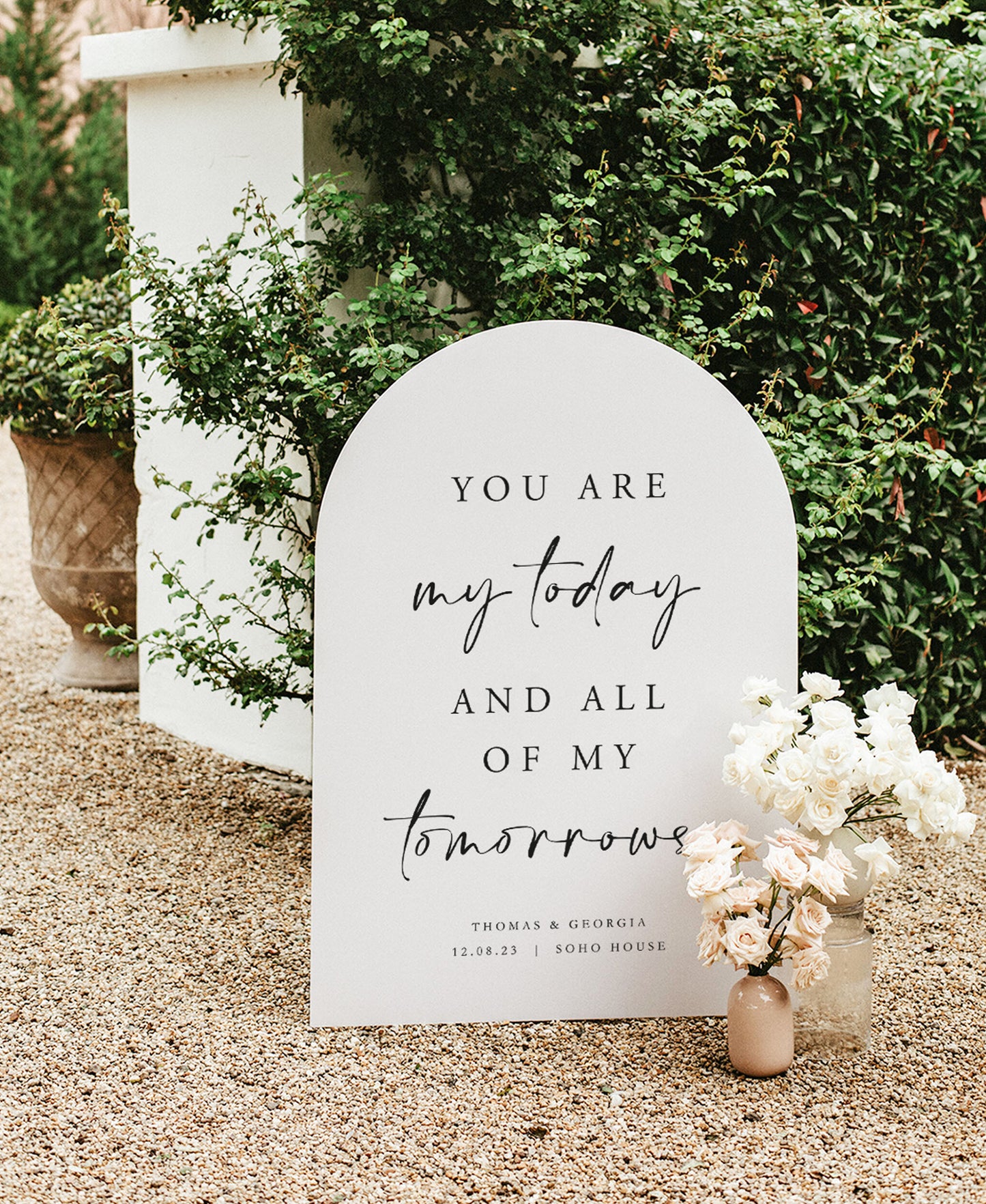 Tomorrows - Wedding Welcome Sign