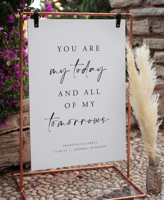 Tomorrows - Wedding Welcome Sign