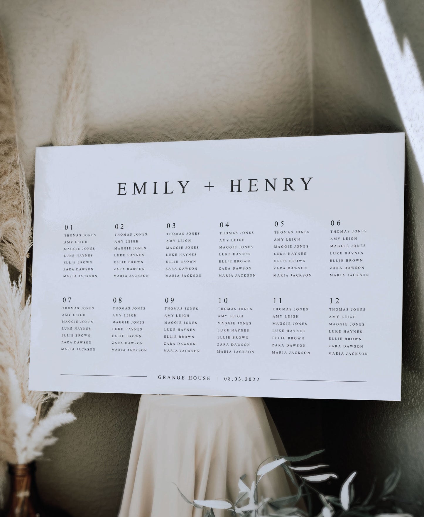 Emily - Wedding Seating Plan