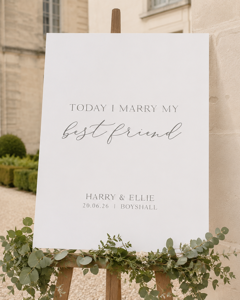 Best Friend - Wedding Welcome Sign
