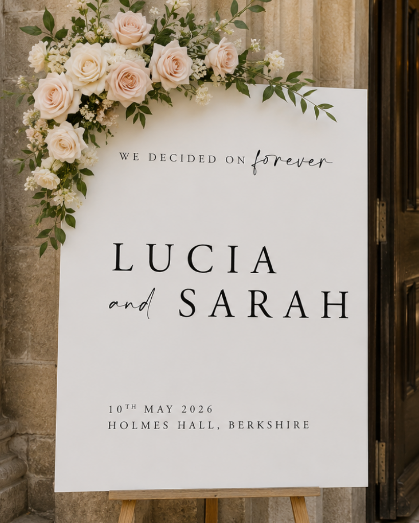 Hazel - Wedding Welcome Sign