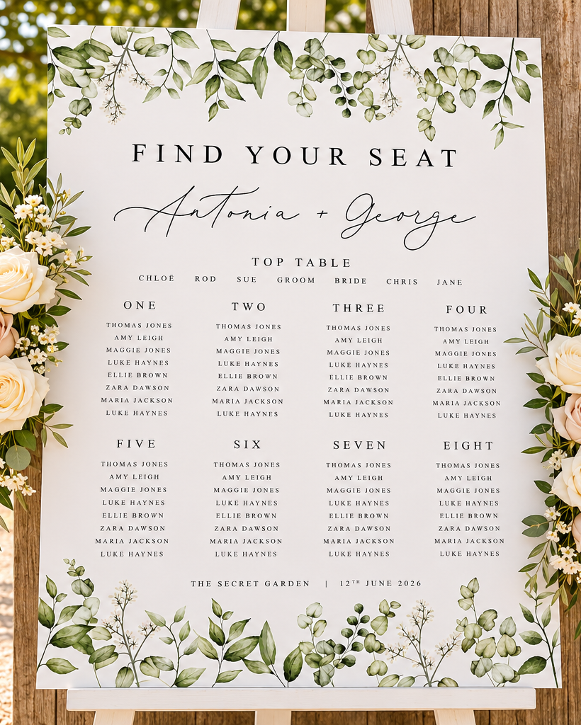 Eucalyptus - Wedding Seating Plan