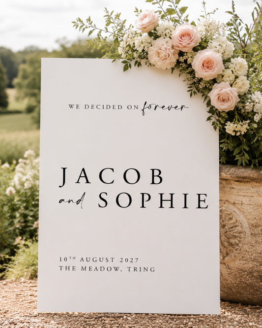 Hazel - Wedding Welcome Sign
