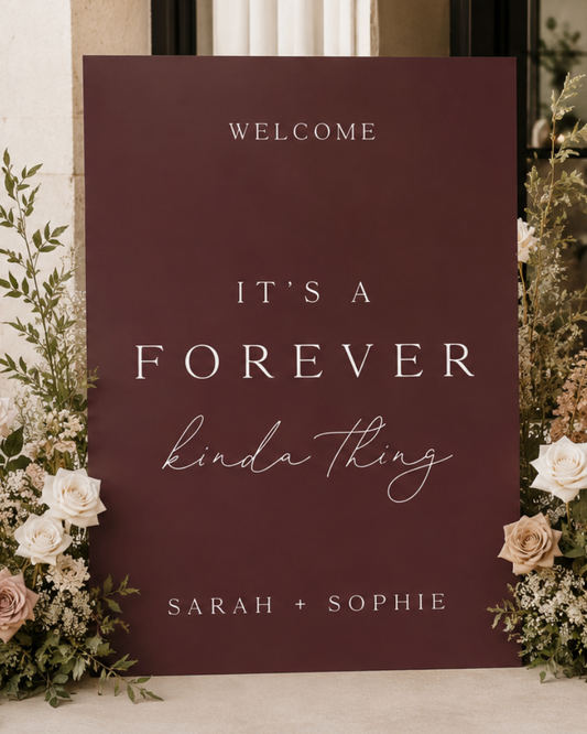 Kinda Thing - Wedding Welcome Sign