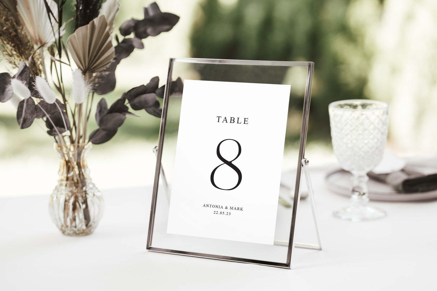 Modern Wedding Table Numbers