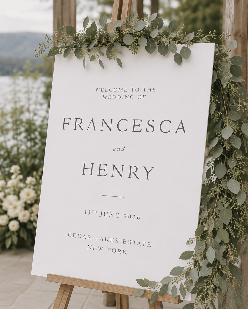 Foxglove - Wedding Welcome Sign