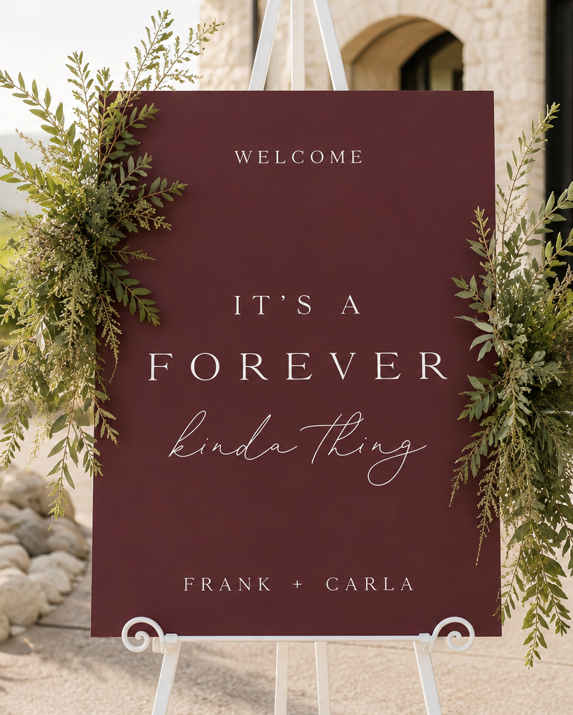 Kinda Thing - Wedding Welcome Sign