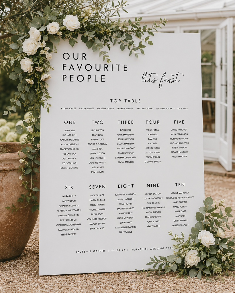 Favourite - Wedding Seating Plan