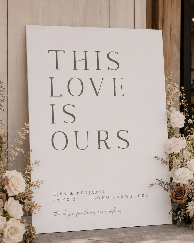 This Love - Wedding Welcome Sign