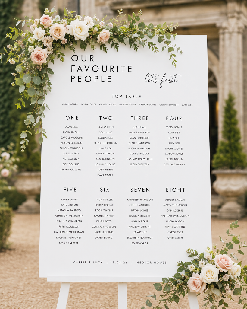Favourite - Wedding Seating Plan