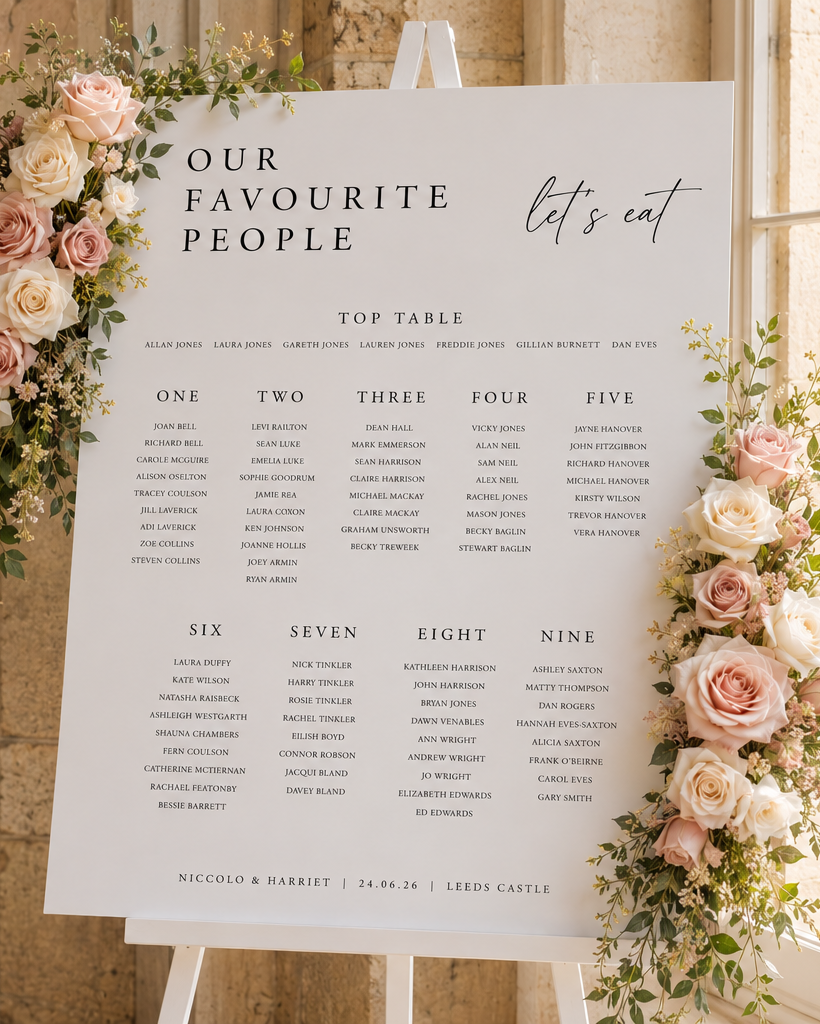 Hazel - Wedding Seating Plan