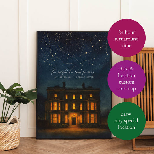Custom Star Map Print | Personalised Night Sky