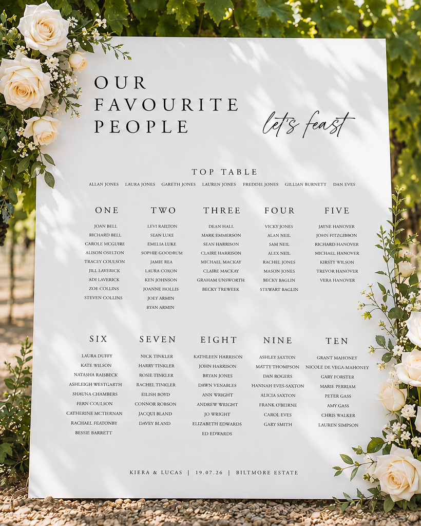 Hazel - Wedding Seating Plan
