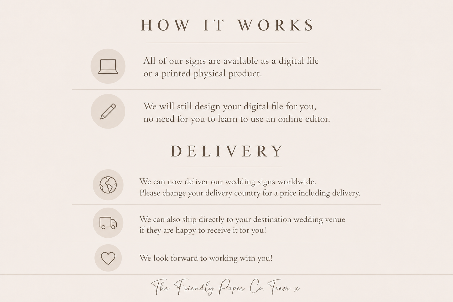 Kinda Thing - Wedding Welcome Sign