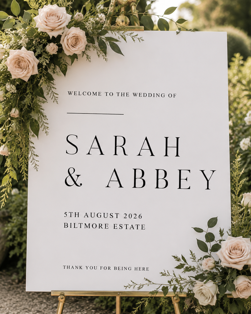 Harper - Wedding Welcome Sign