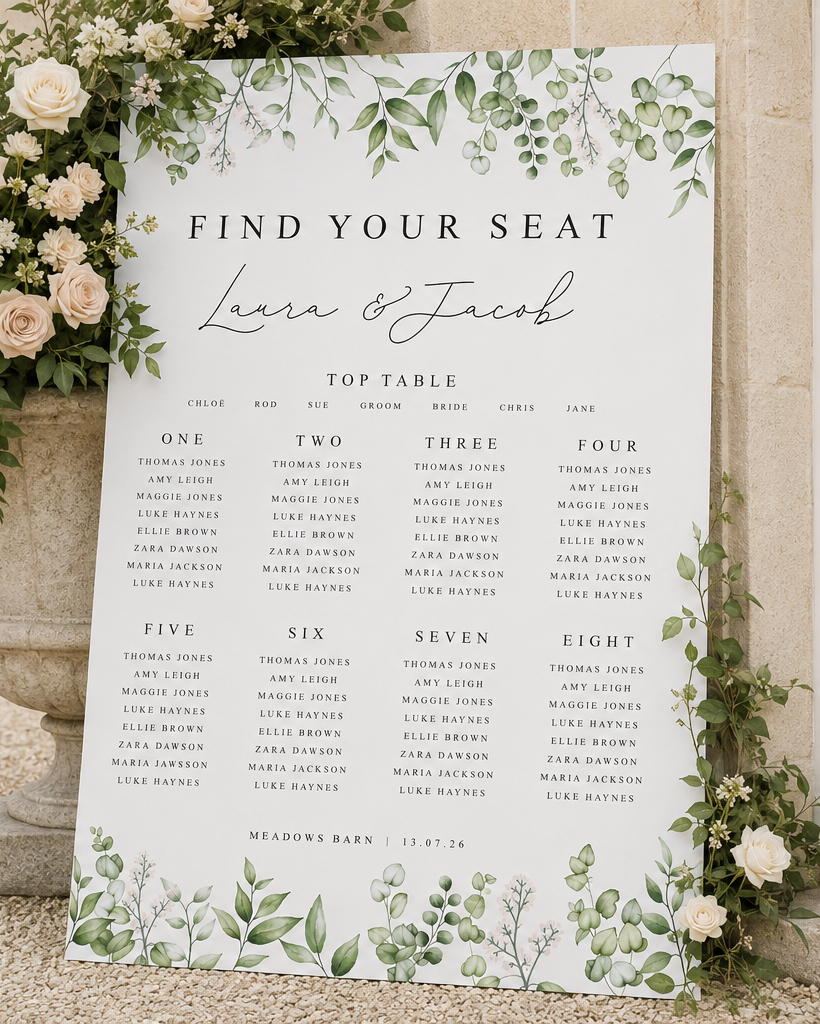 Eucalyptus - Wedding Seating Plan