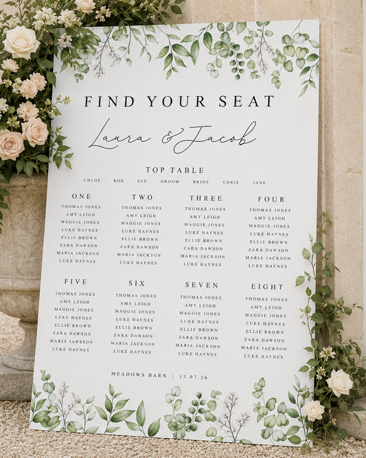 Eucalyptus - Wedding Seating Plan